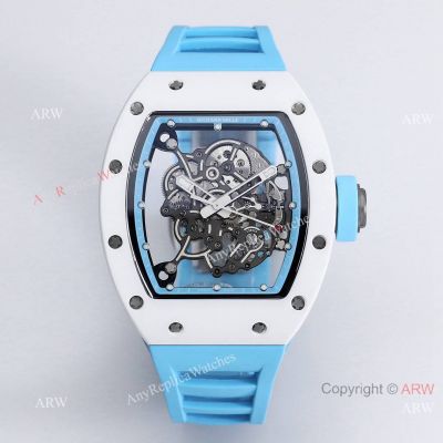 BBR Factory Swiss Richard Mille RM055 Bubba Watson White Ceramic watches